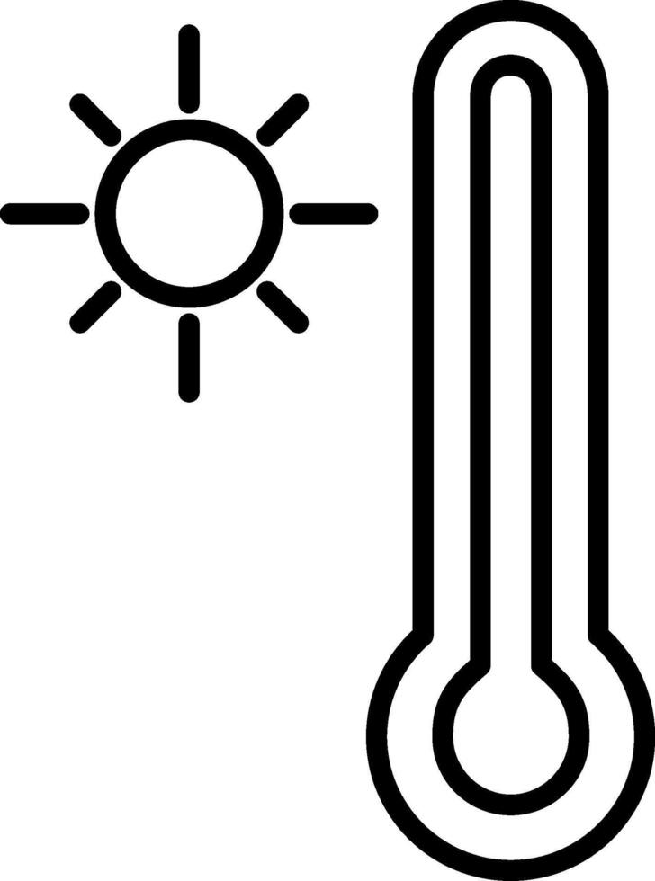 Thermometer Line Icon vector