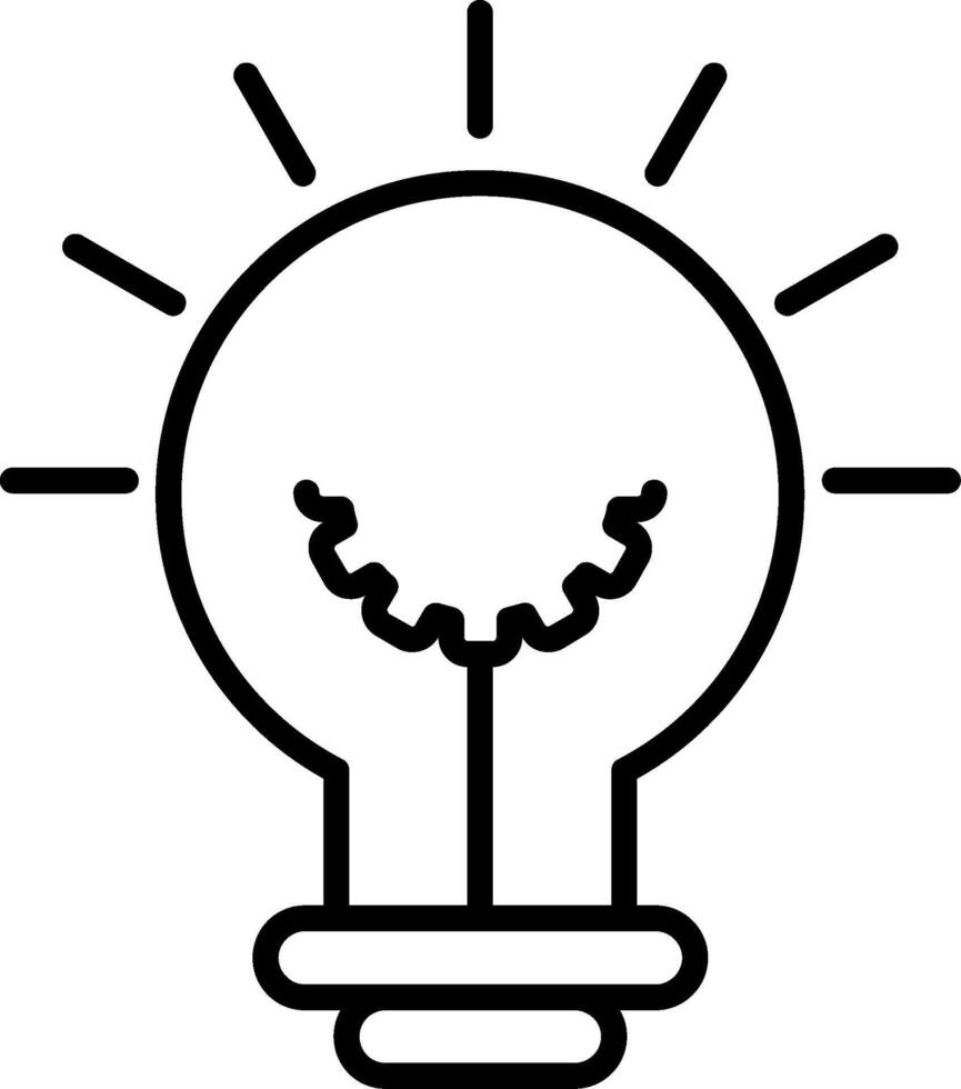 Bulb Line Icon vector