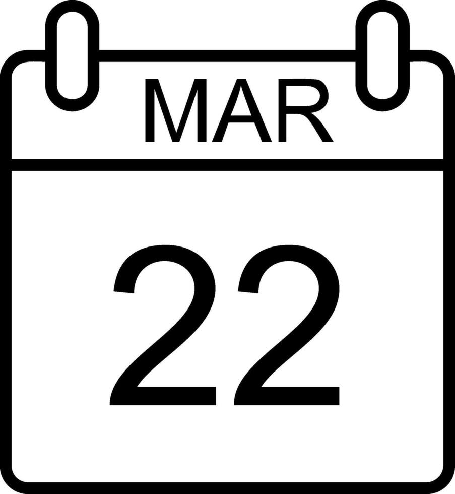 March Line Icon vector