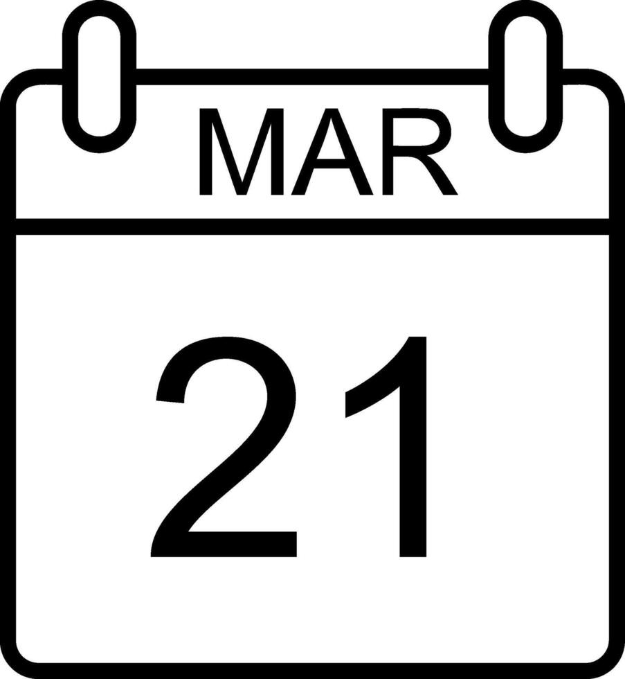 March Line Icon vector