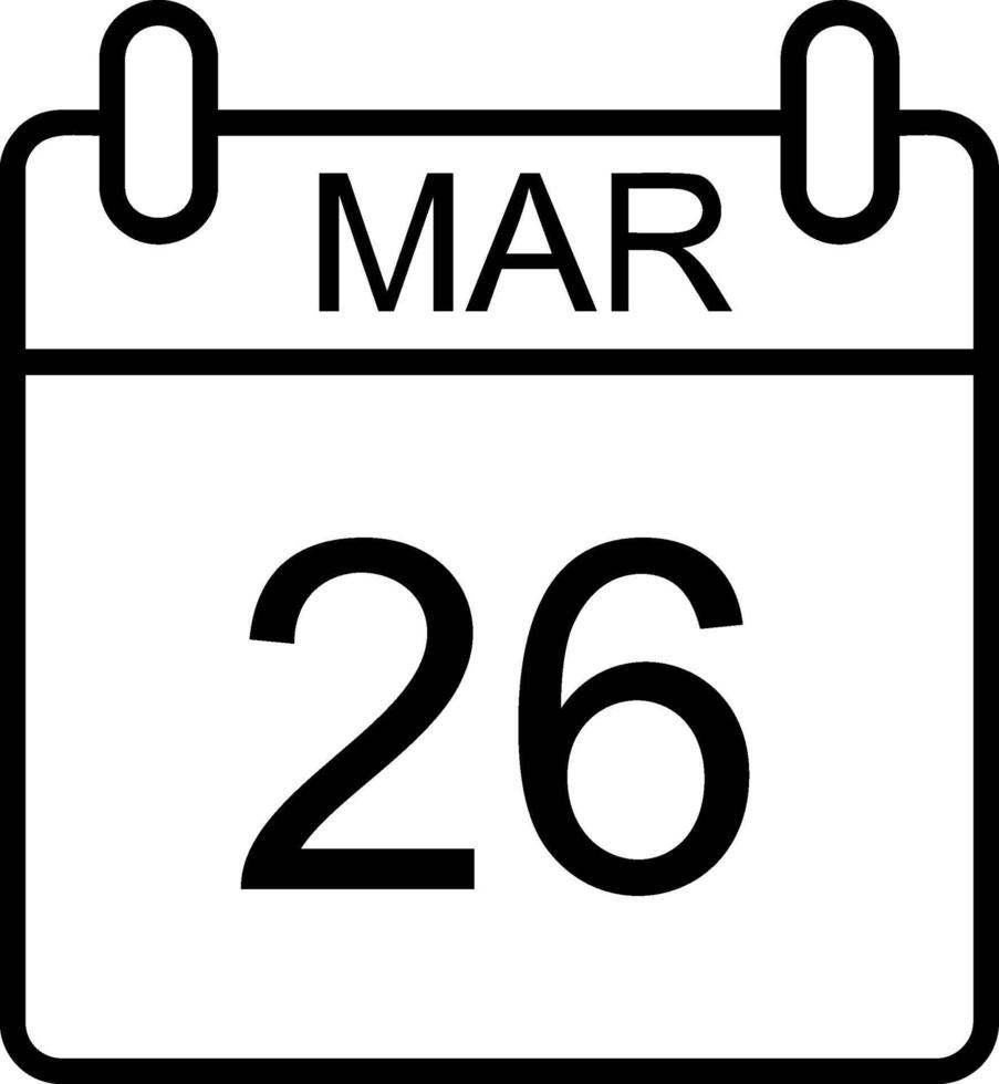March Line Icon vector