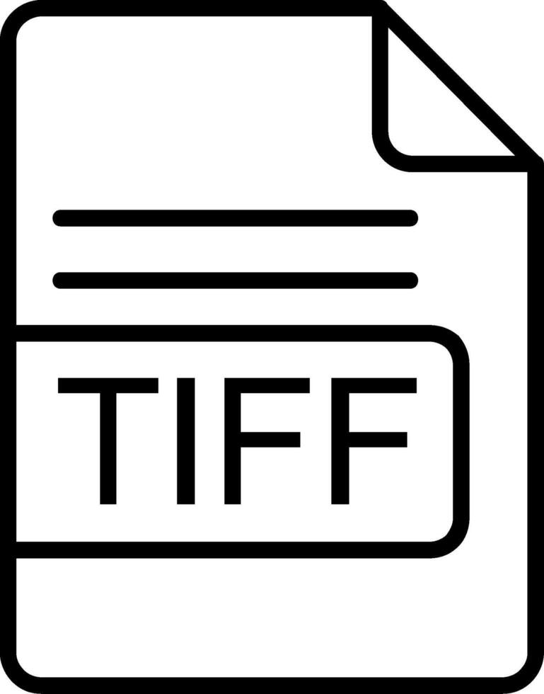 TIFF File Format Line Icon vector