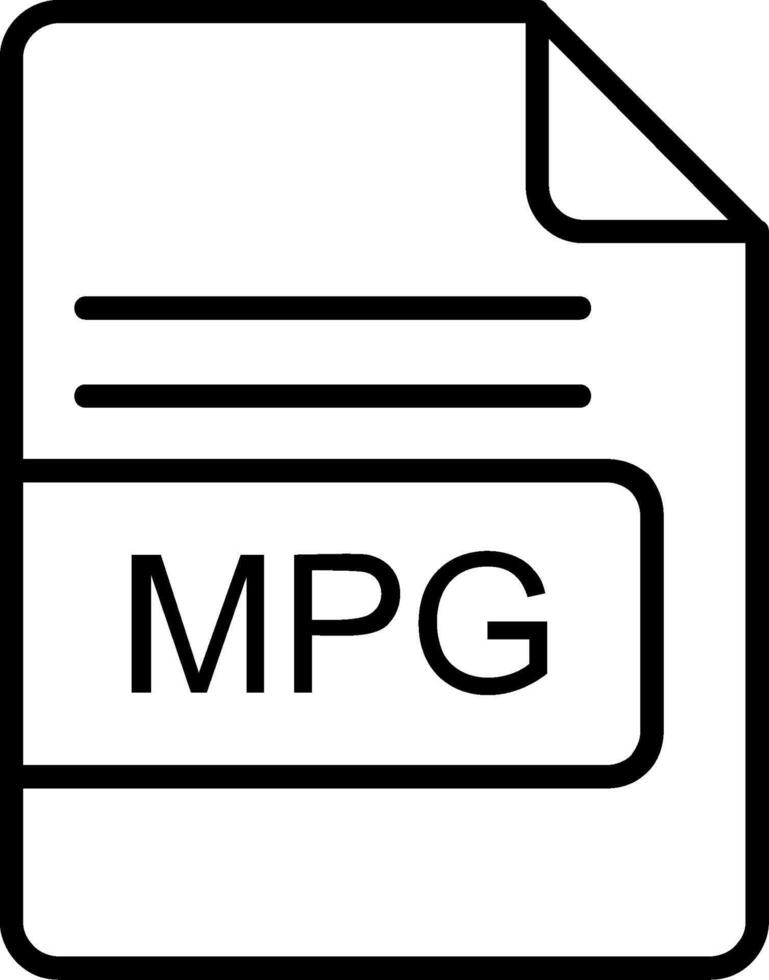 MPG File Format Line Icon vector