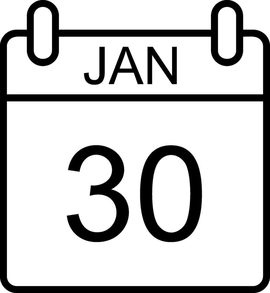 January Line Icon vector
