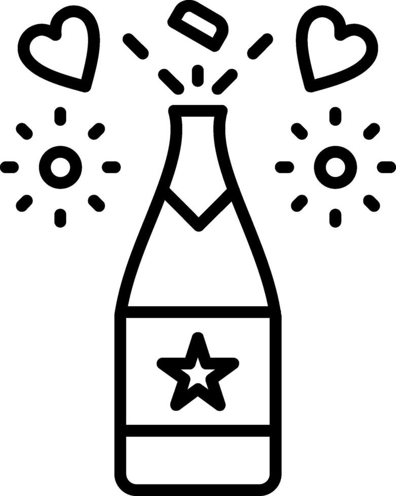Champagne Line Icon vector