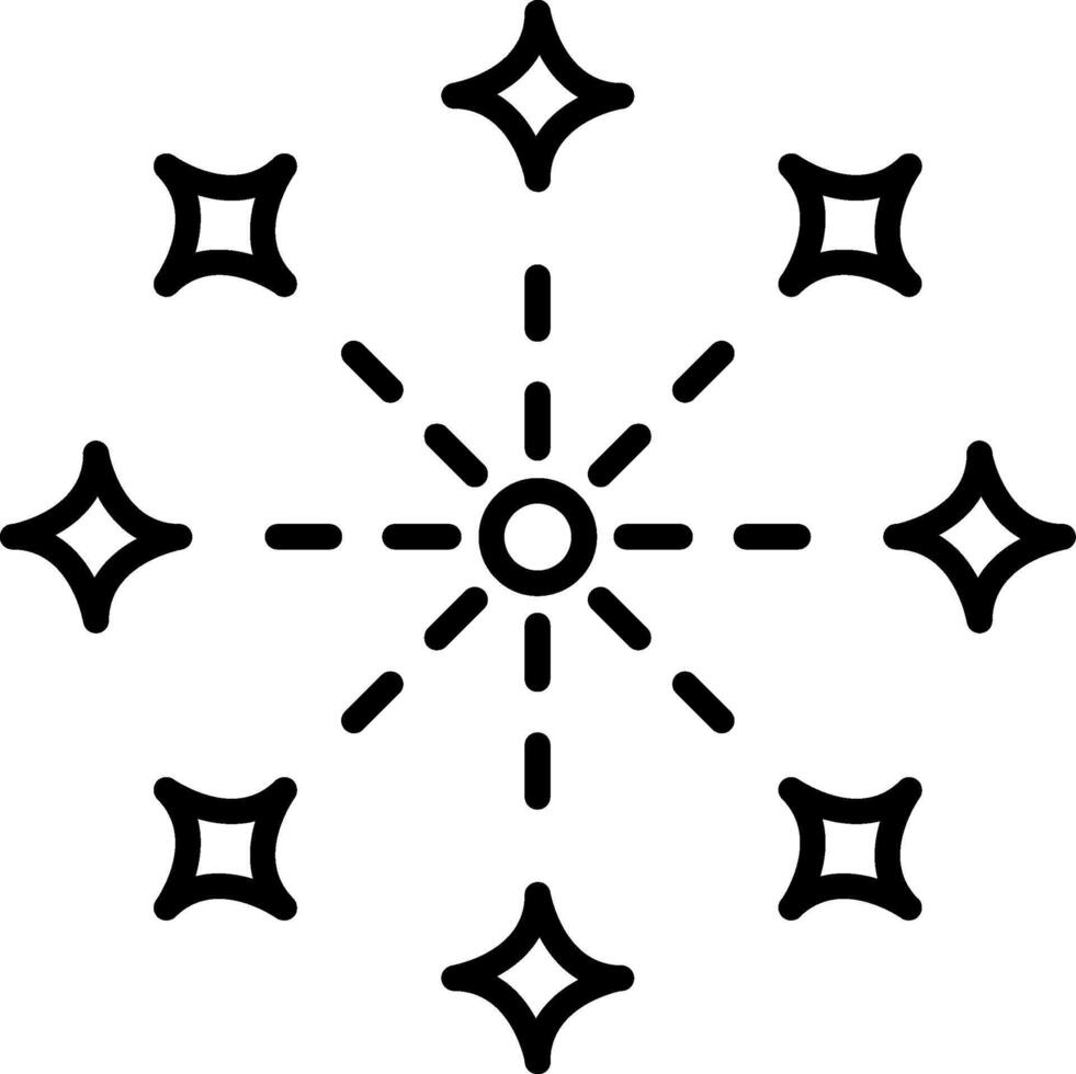 Firework Line Icon vector