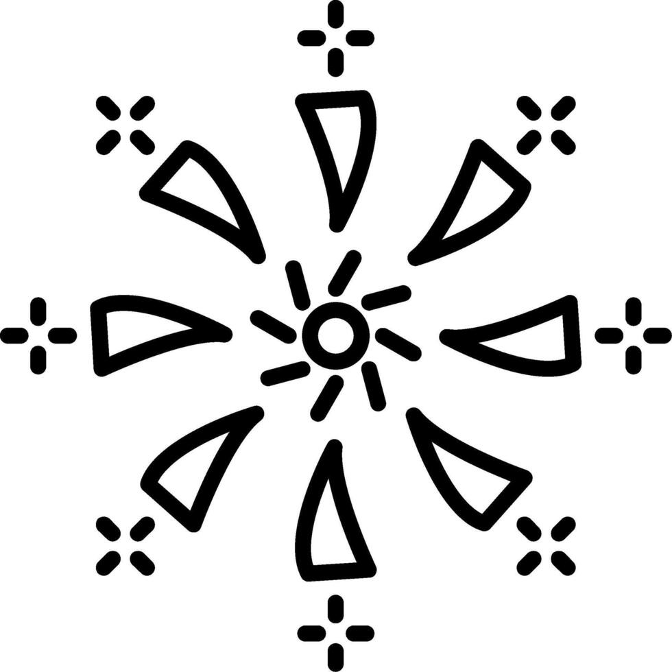 Firework Line Icon vector
