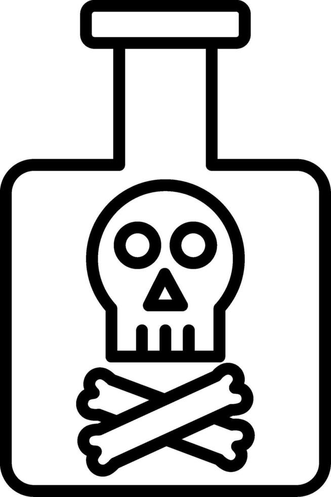 Poison Line Icon vector