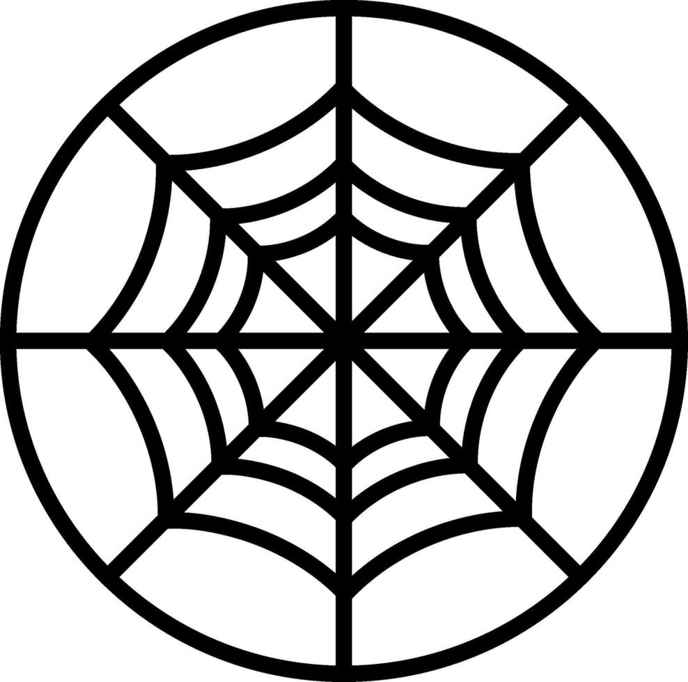 Spider Web Line Icon vector