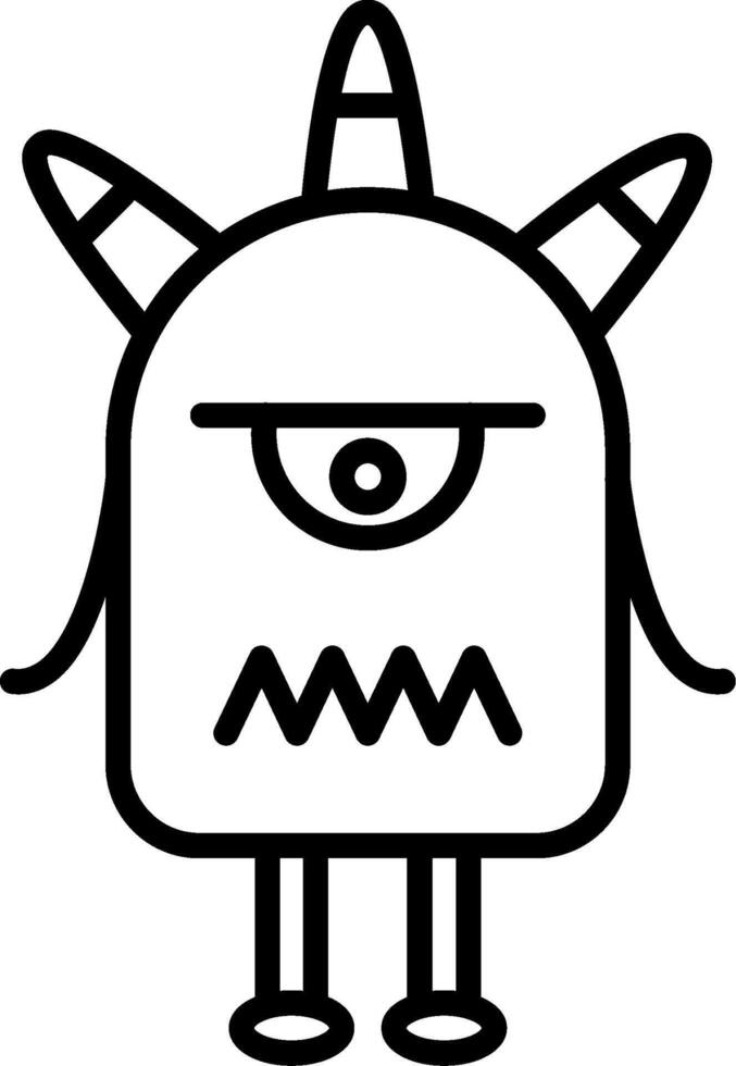 Monster Line Icon vector