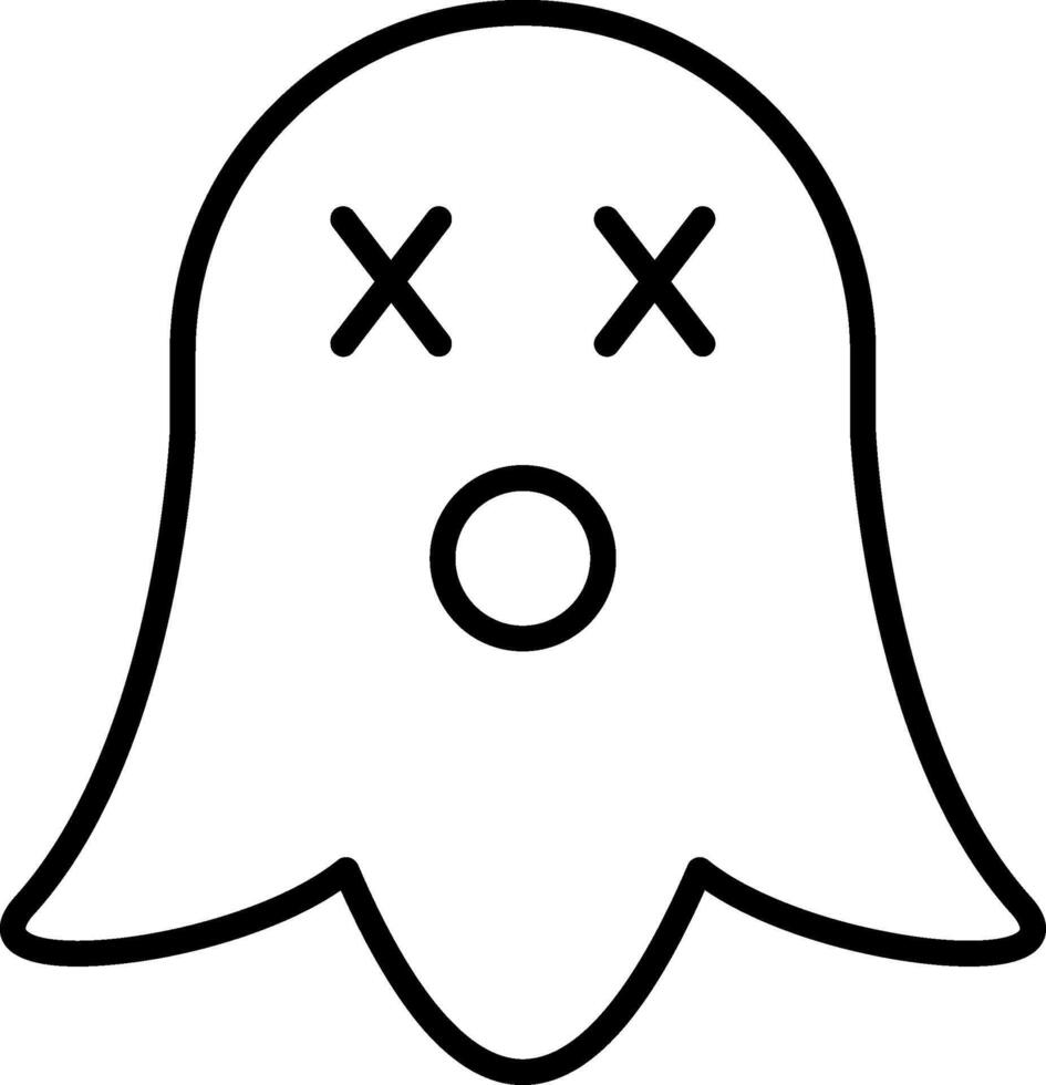 Ghost Line Icon vector