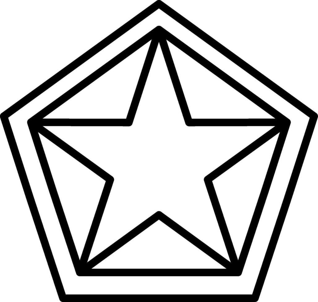 Star Pentagon Line Icon vector