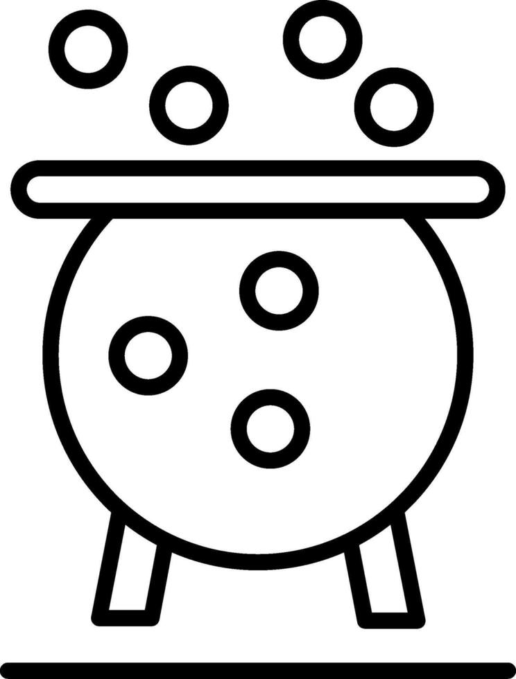 Cauldron Line Icon vector