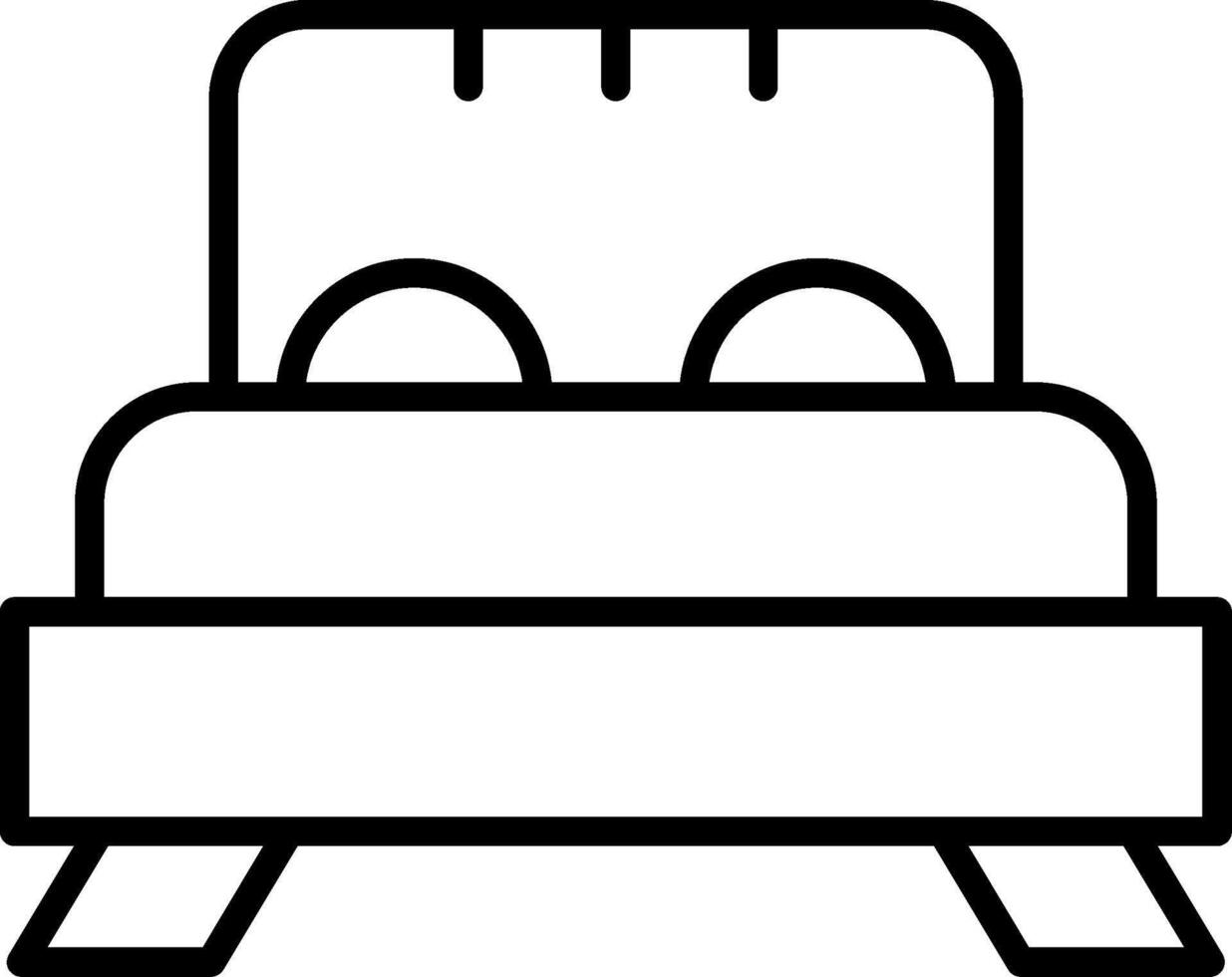 Bed Line Icon vector