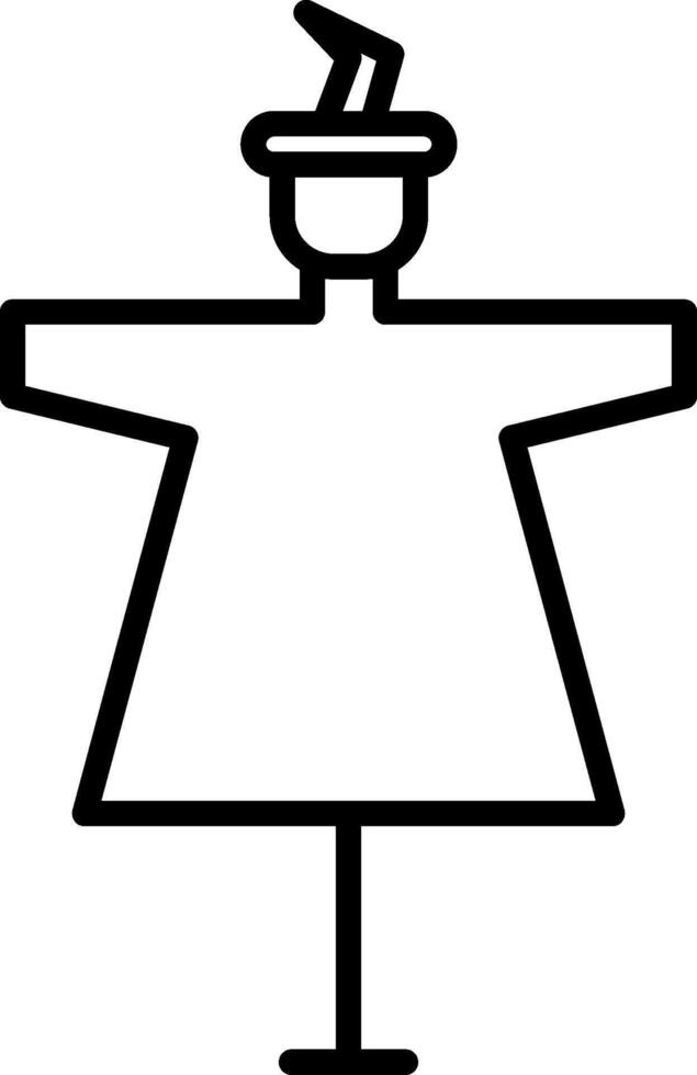 Scarecrow Line Icon vector