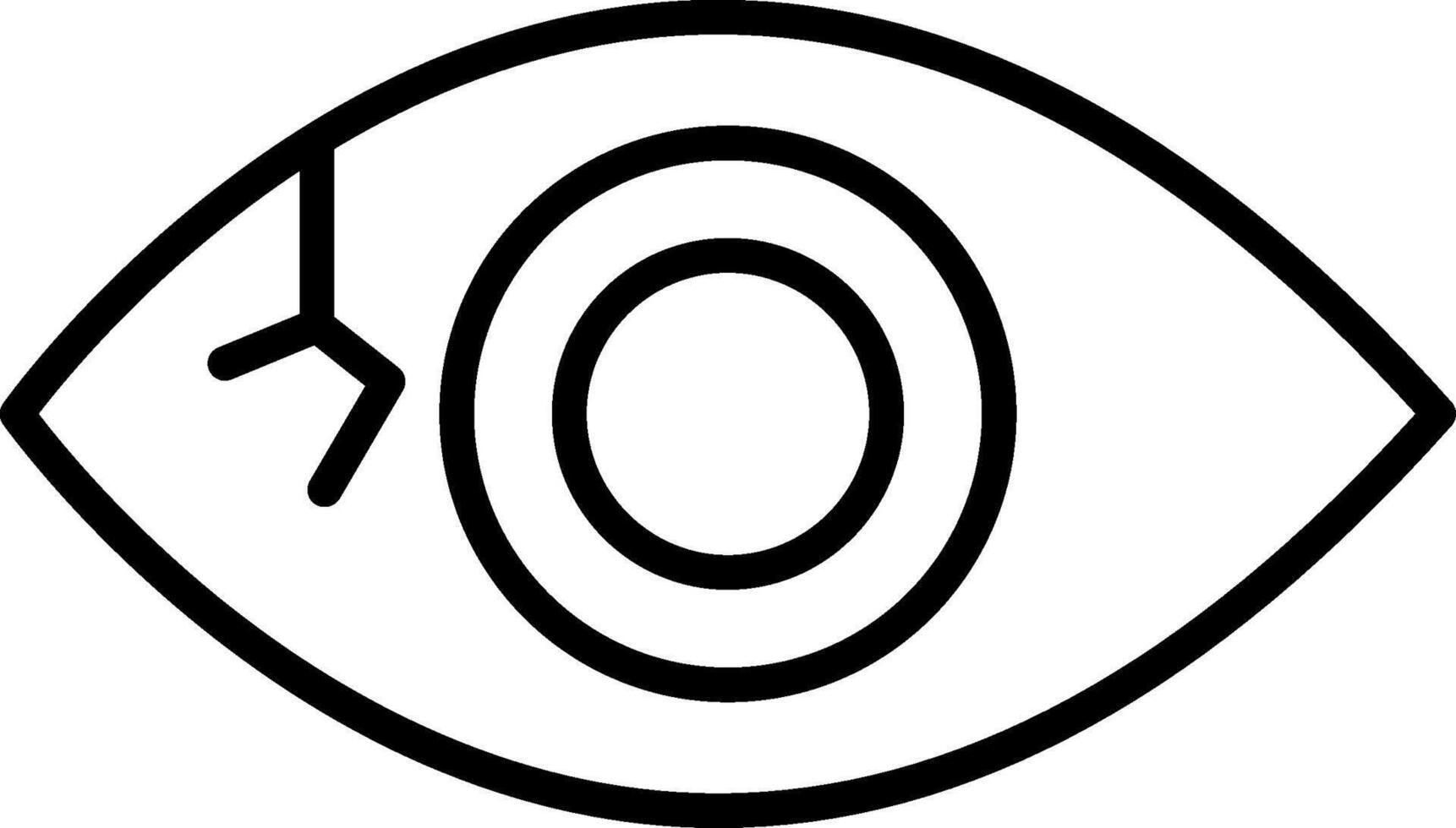 Eyeball Line Icon vector