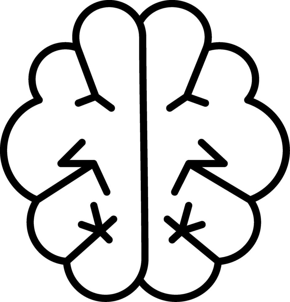 Brain Line Icon vector