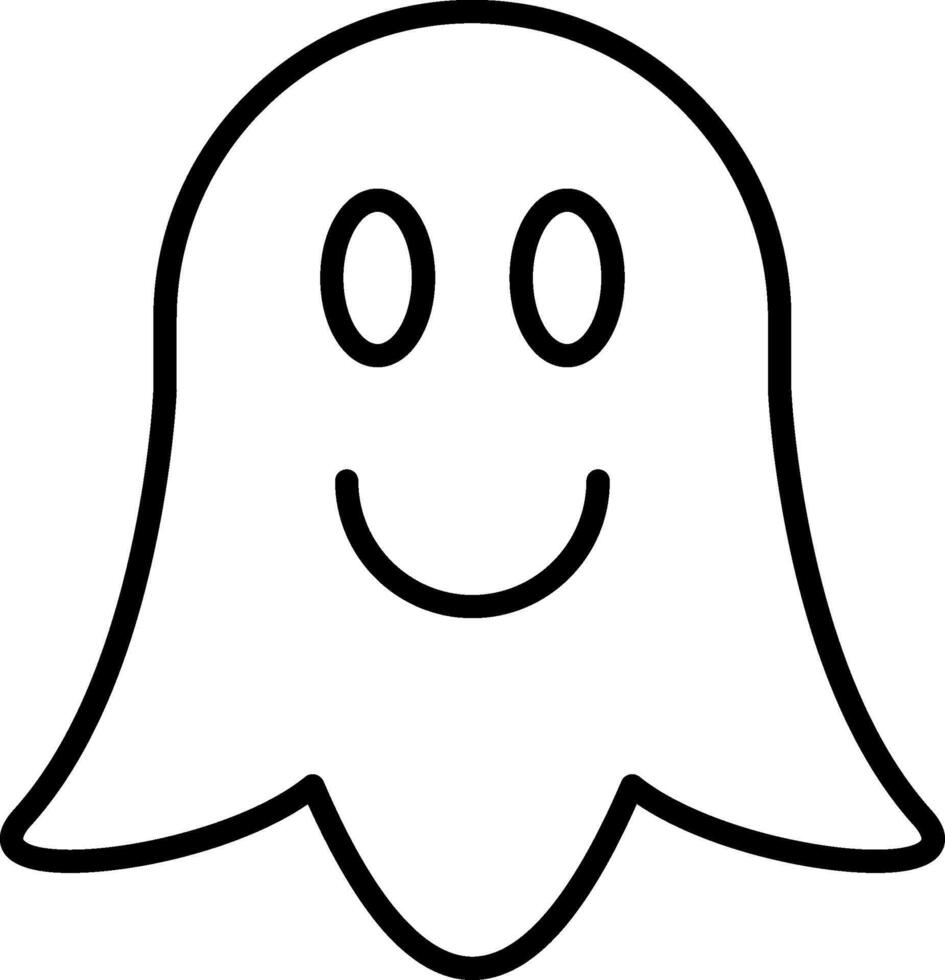 icono de línea fantasma vector