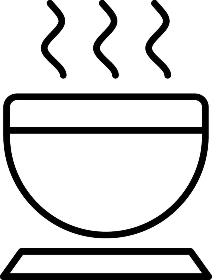 Bowl Line Icon vector