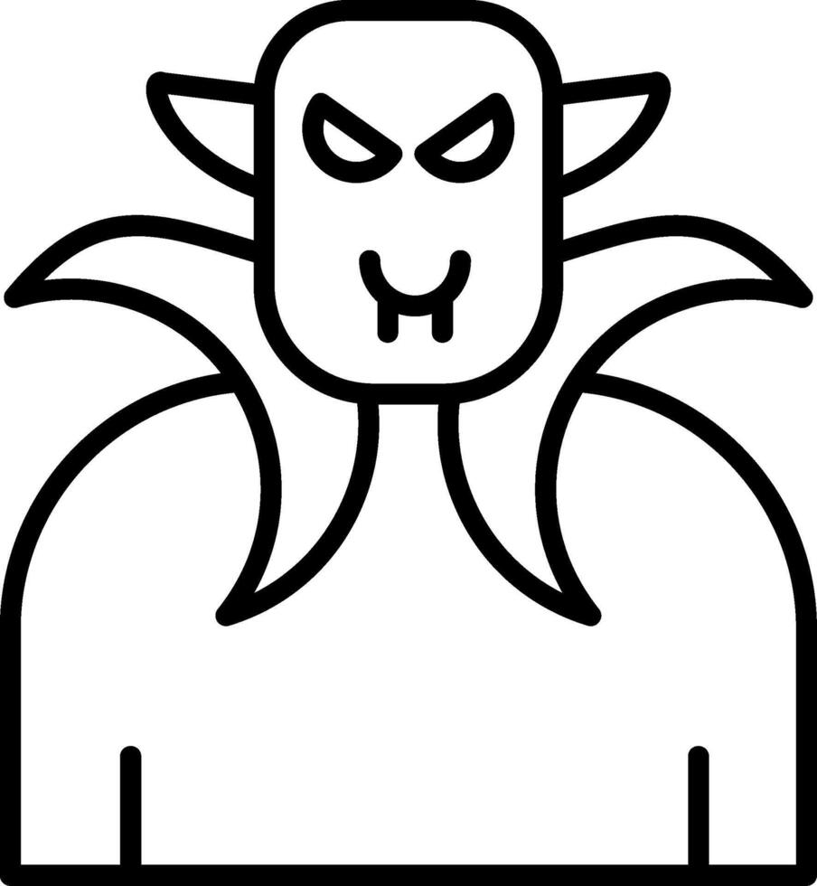 Dracula Line Icon vector