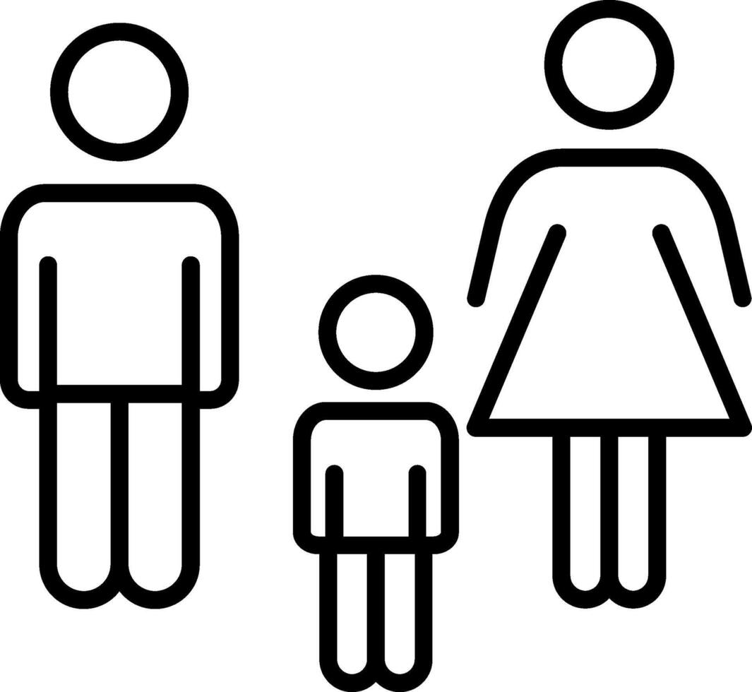 Family Line Icon vector