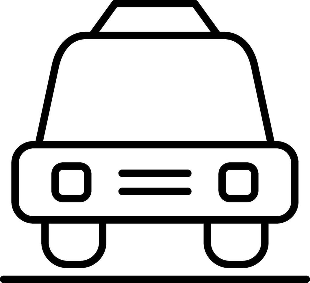 Taxi Line Icon vector