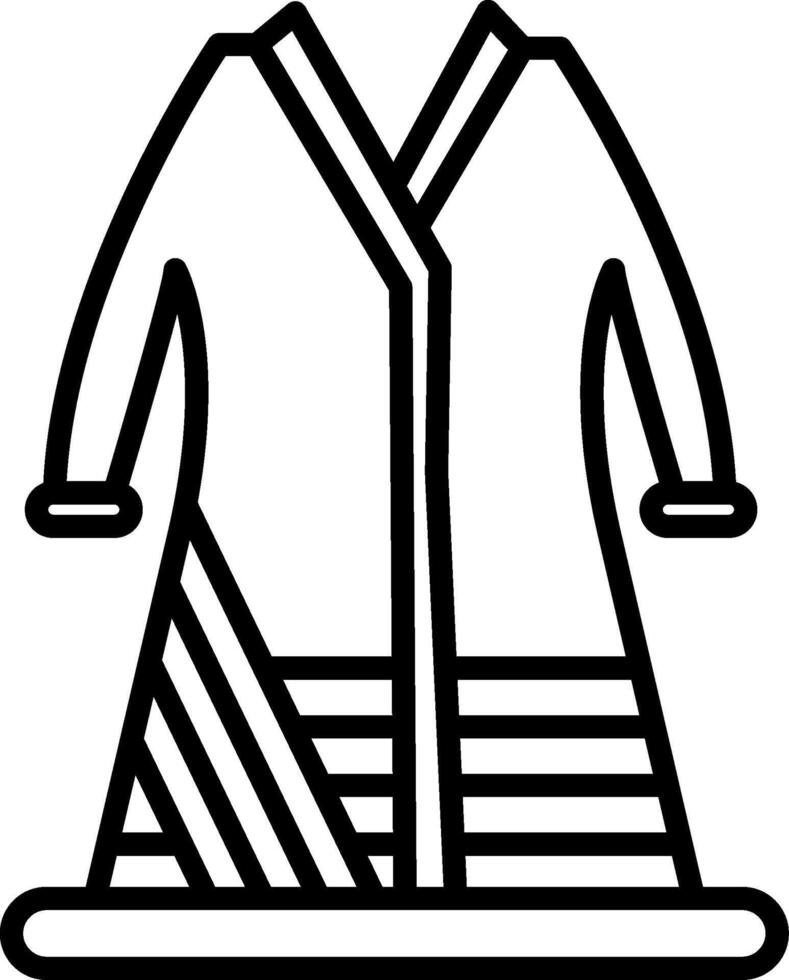 Bathrobe Line Icon vector