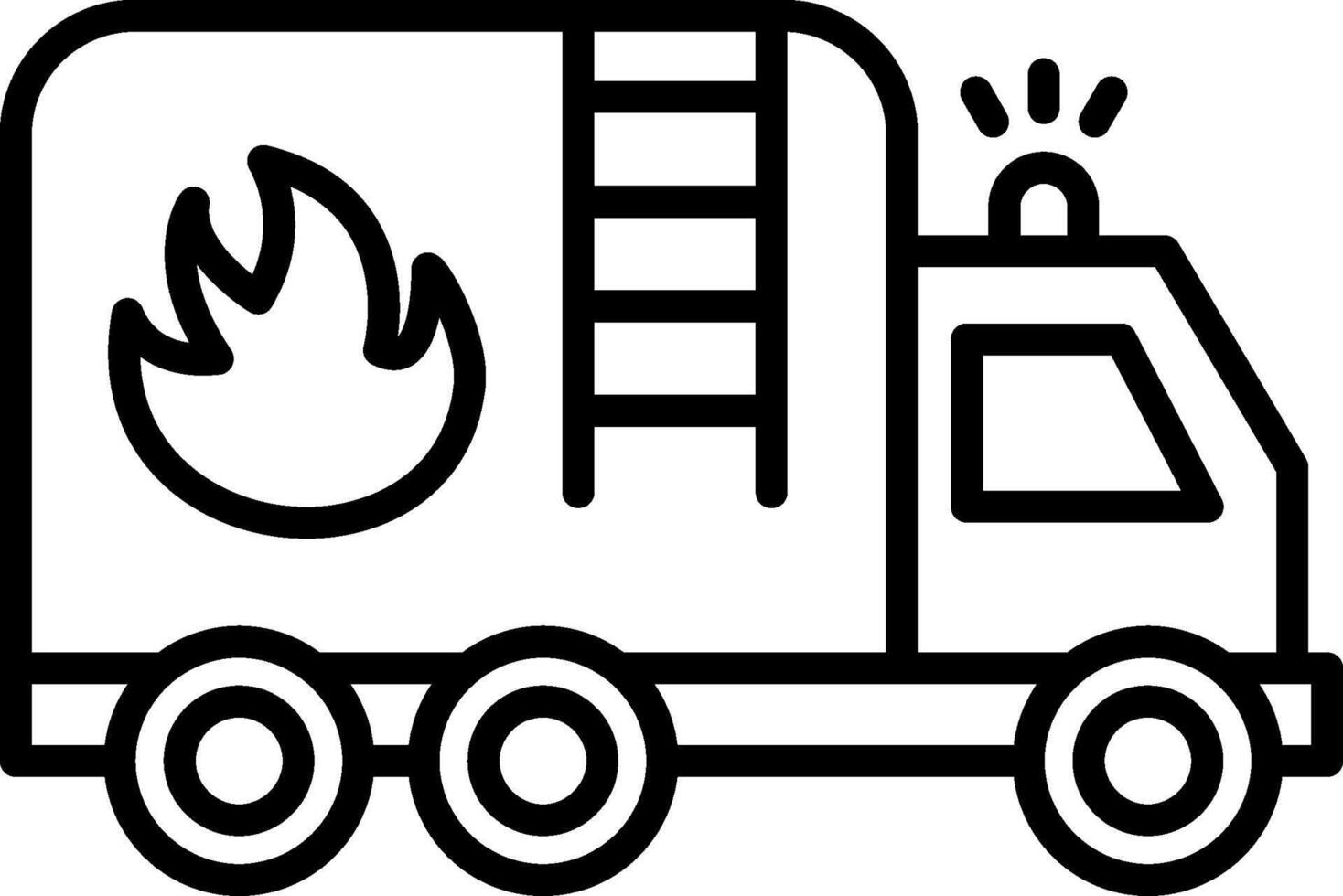 Fire Truck Line Icon vector