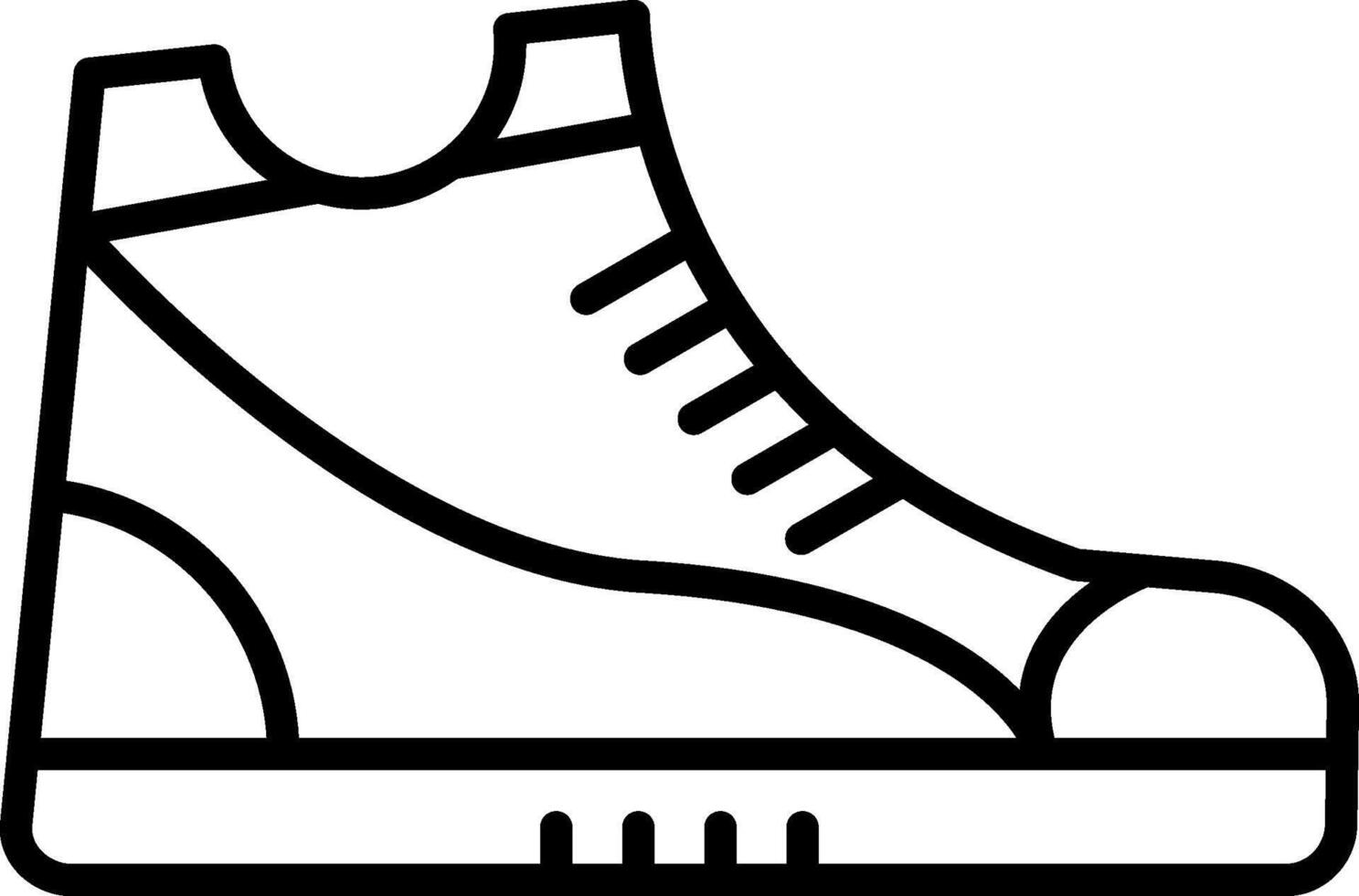 icono de línea de zapatillas vector