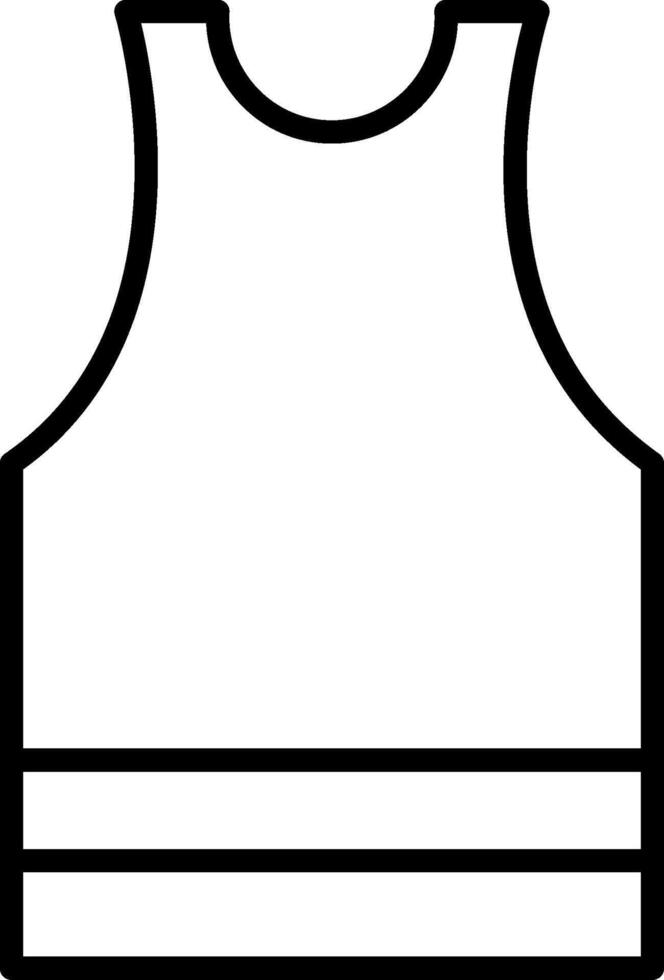 Undershirt Line Icon vector