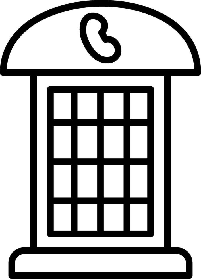 Phone Booth Line Icon vector