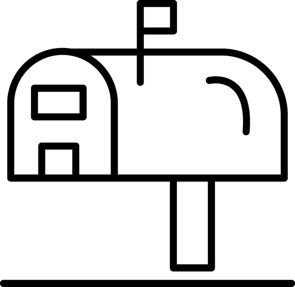Mailbox Line Icon vector