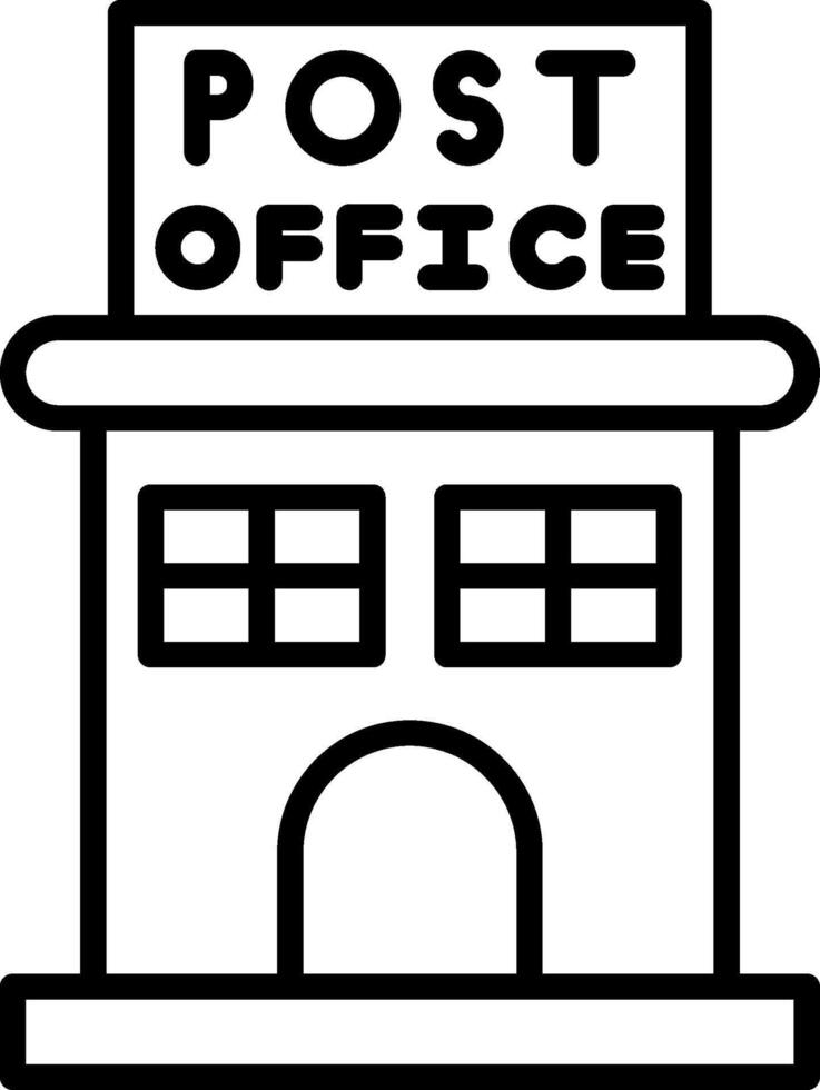 Post Office Line Icon vector