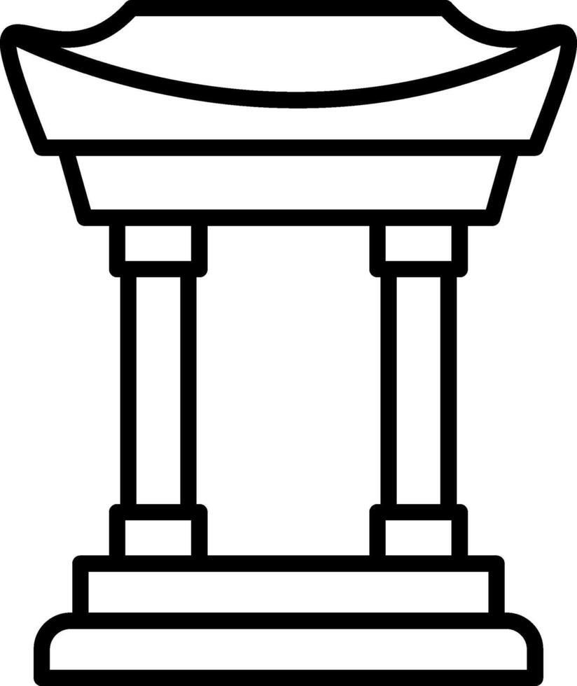 Chinatown Line Icon vector