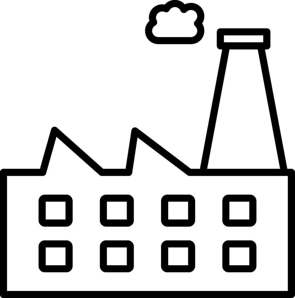 Factory Line Icon vector