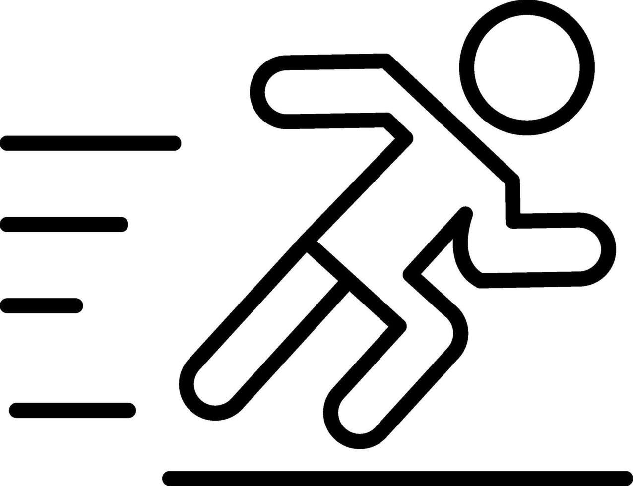 Jogging Line Icon vector