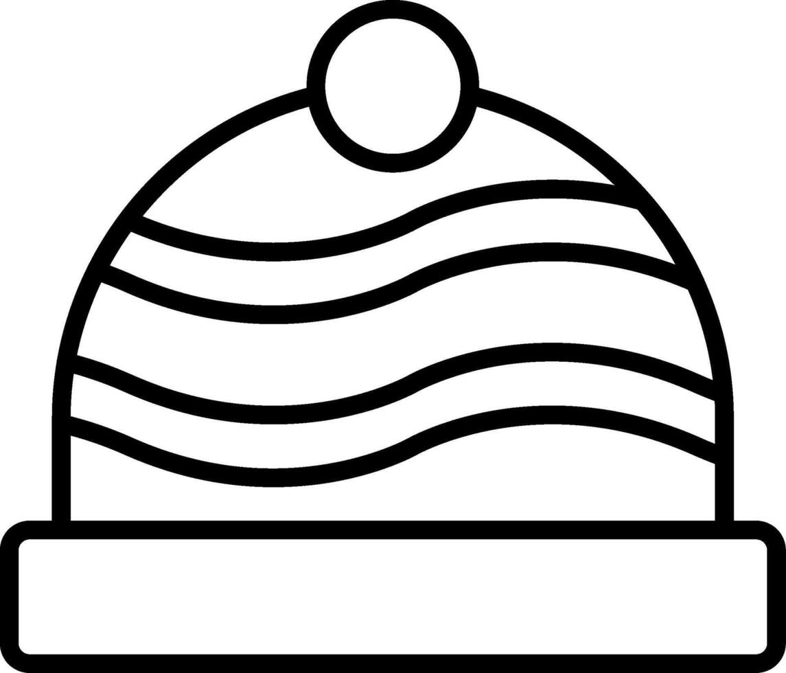Winter Hat Line Icon vector