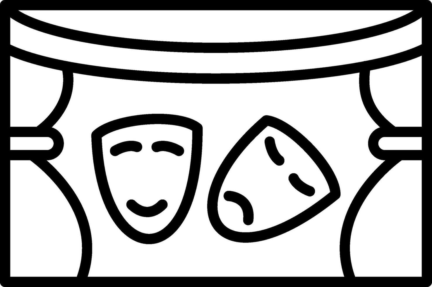 Theatre Line Icon vector