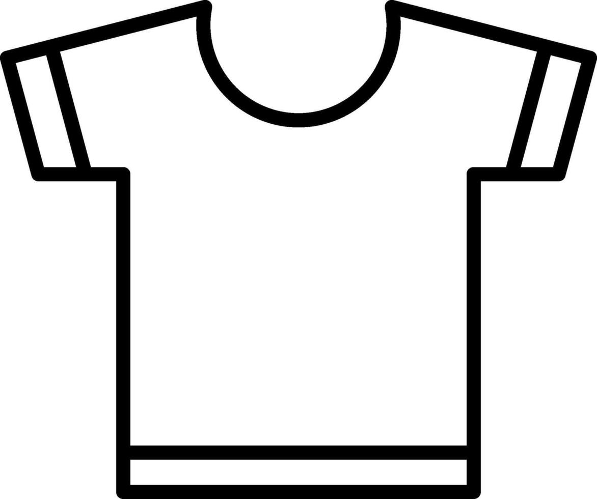 T Shirt Line Icon vector