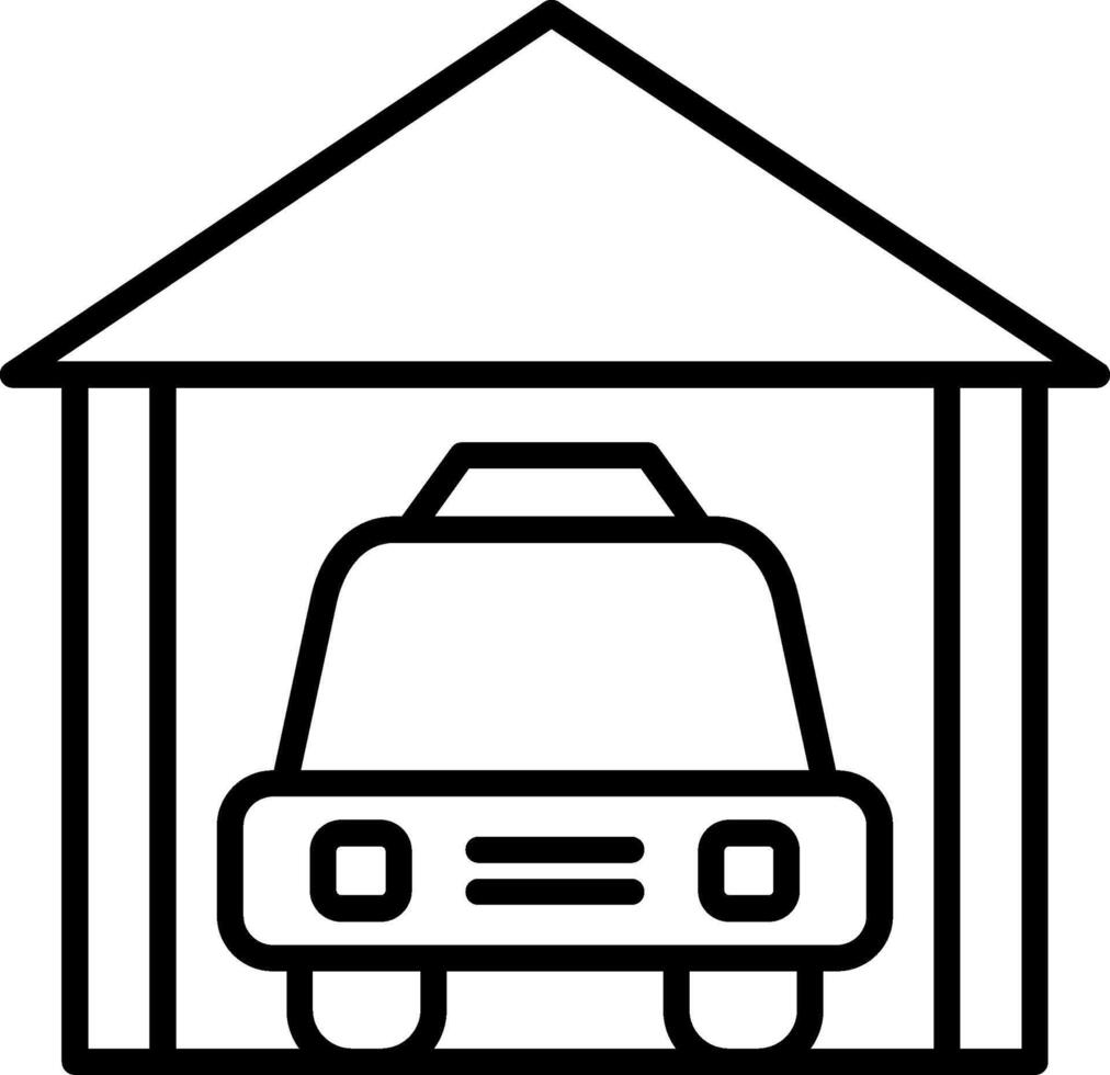 Garage Line Icon vector
