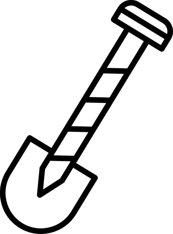 Shovel Line Icon vector