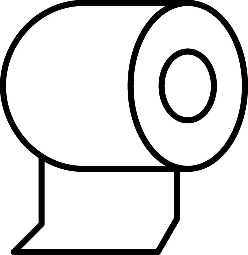 Toilet Paper Line Icon vector