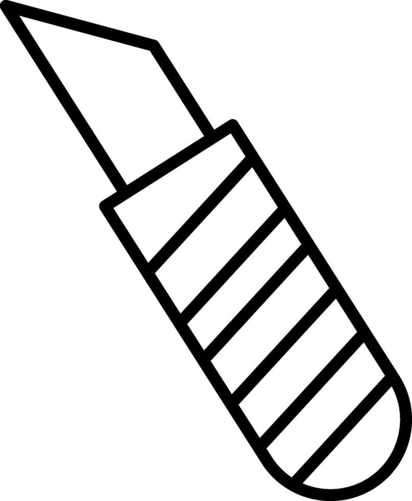 Cutting Knife Line Icon vector
