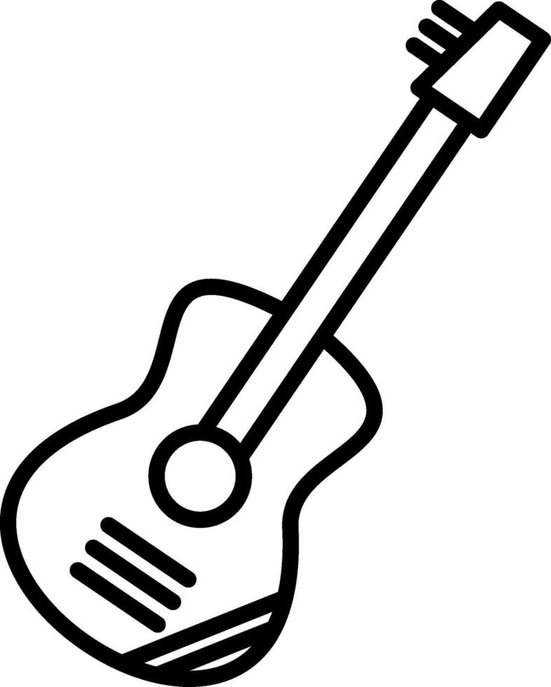 Guitar Line Icon vector