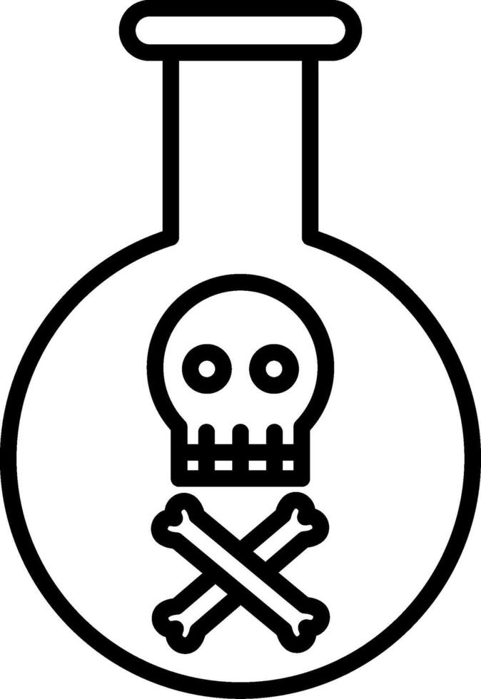 Poison Line Icon vector