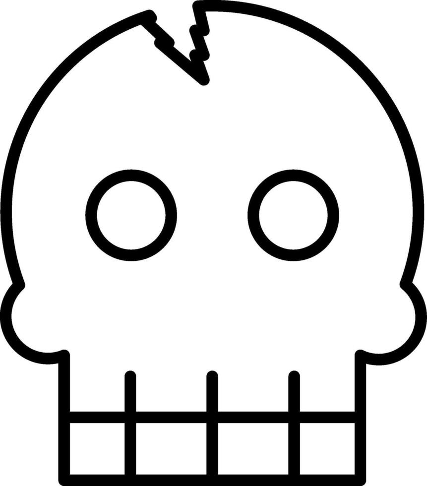 Skull Line Icon vector