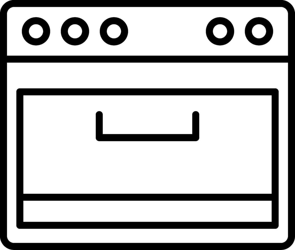 Cooking Stove Line Icon vector