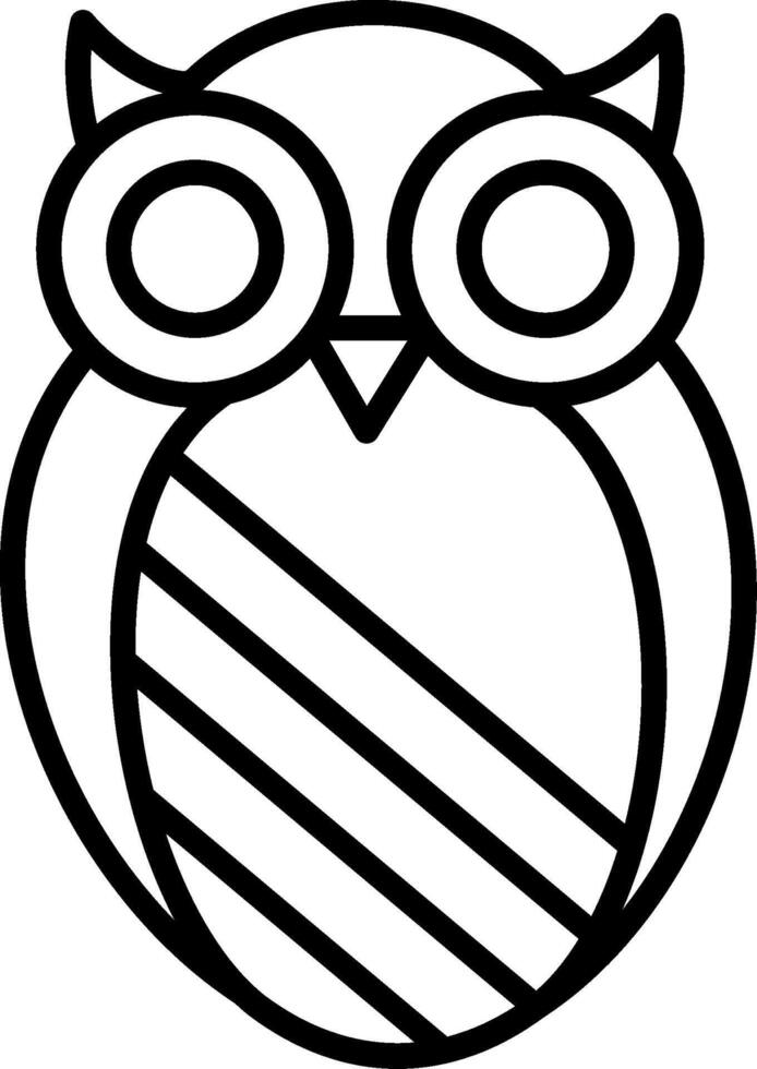 Owl Line Icon vector