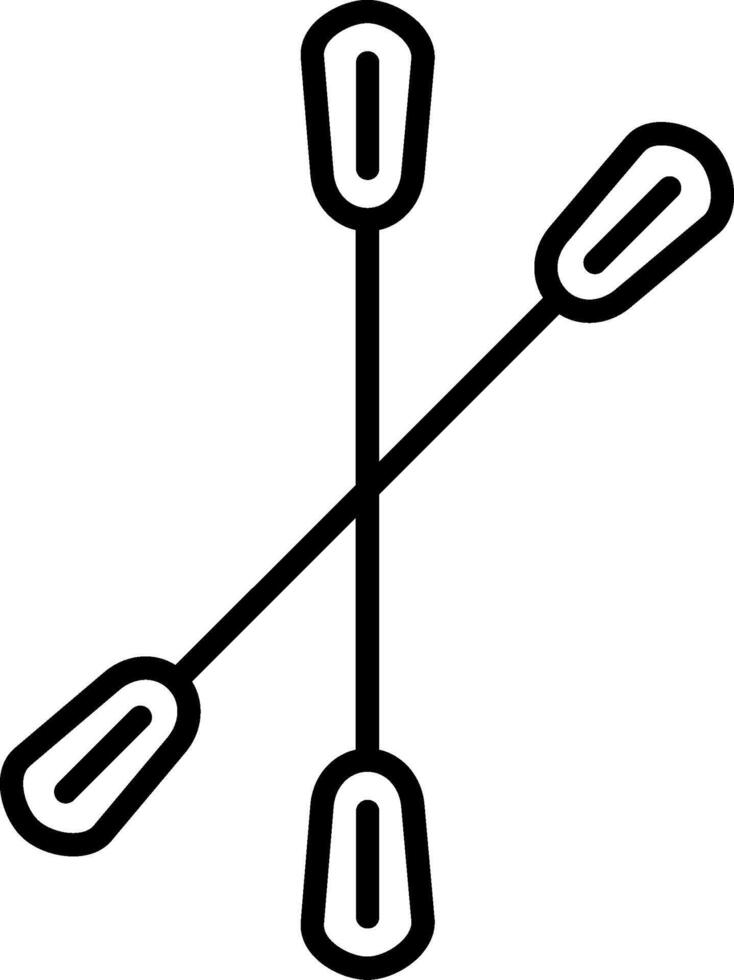 Paddle Line Icon vector