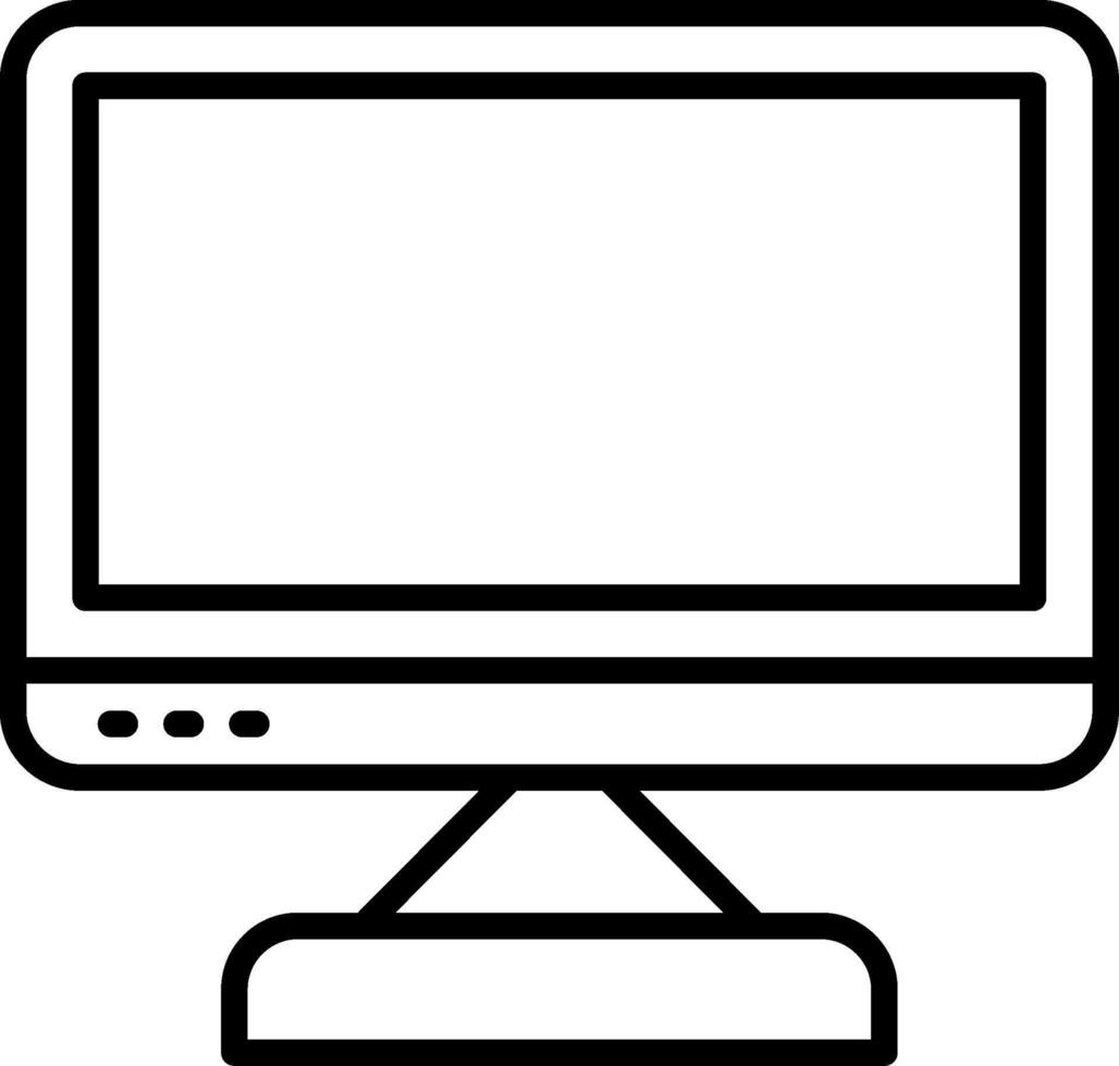 Computer Line Icon vector